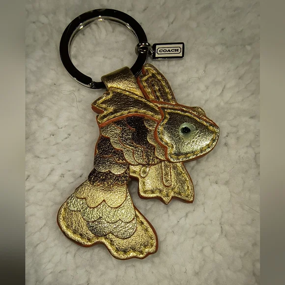 Coach Leather Koi Fish Keychain - Picture 2 of 6